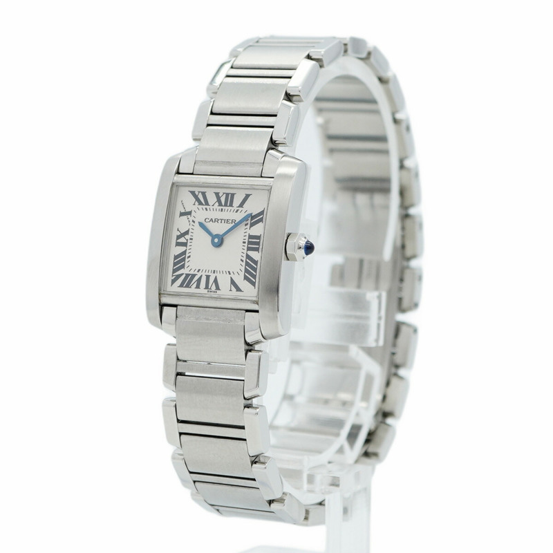 卡地亞 Tank Française W51008Q3 象牙色錶盤女士腕錶-2