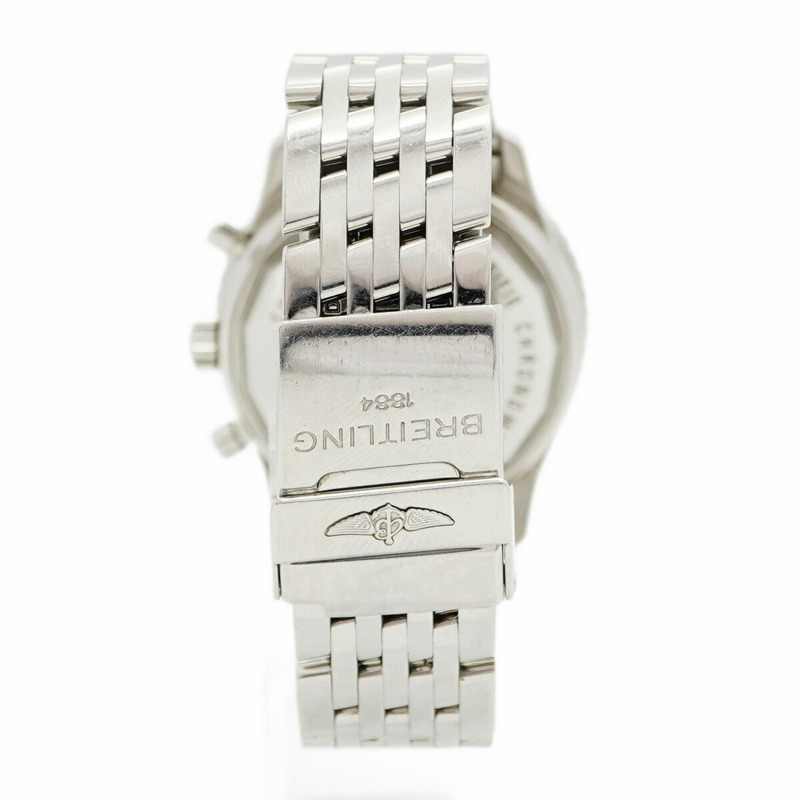 百年靈Navitimer Montbrillant A41370銀色錶盤男士腕錶-8