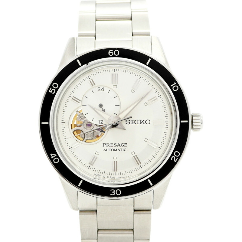 精工 Presage 4R39-00Z0 SARY189 銀色錶盤男士腕錶-0
