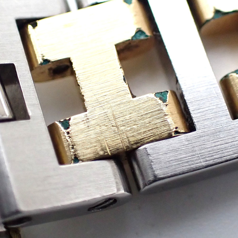 愛馬仕 Croisjour 女士石英錶，不鏽鋼，鍍金，CR1.240 電池供電，A221225-5