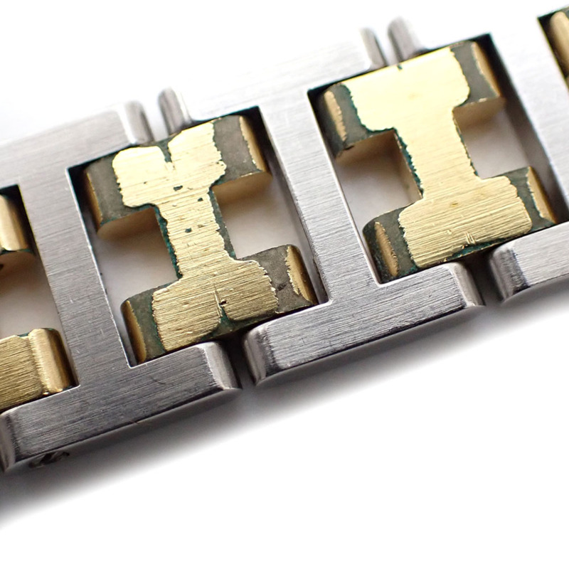 愛馬仕 Croisjour 女士石英錶，不鏽鋼，鍍金，CR1.240 電池供電，A221225-6