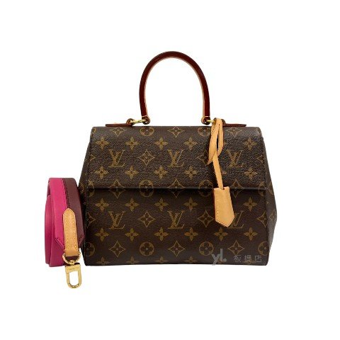 LV包包 原花CLUNY BB雙色背帶兩用包M42738-0