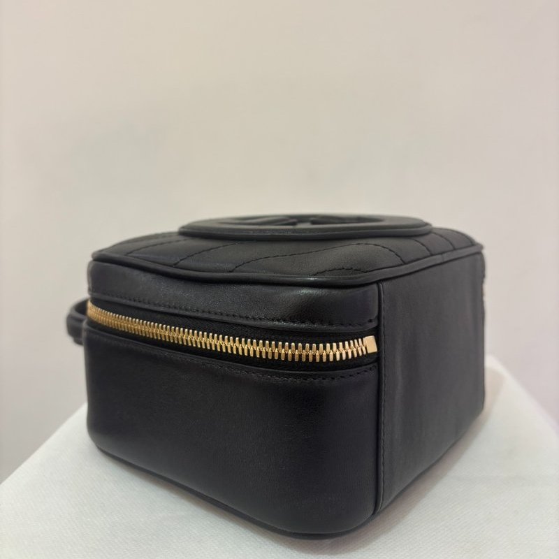 GUCCI Soho 黑牛皮手提相機二用包-4