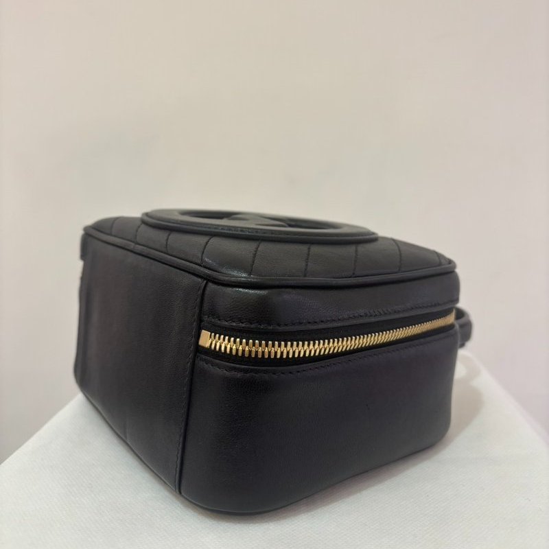 GUCCI Soho 黑牛皮手提相機二用包-5