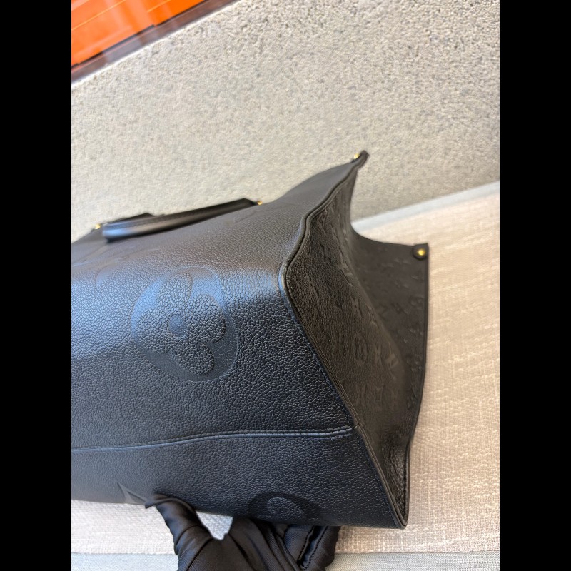 LV onthego 大號 黑色牛皮 tote 手提包-6