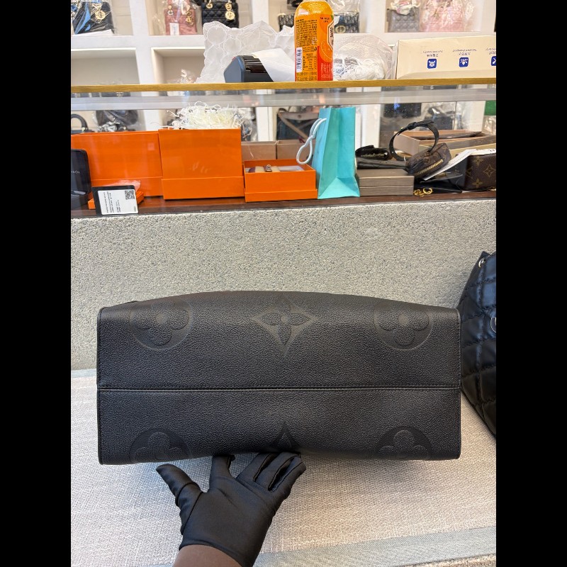 LV onthego 大號 黑色牛皮 tote 手提包-7