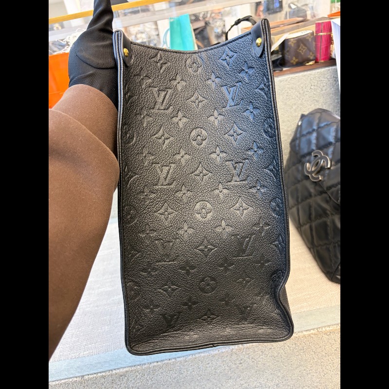 LV onthego 大號 黑色牛皮 tote 手提包-13