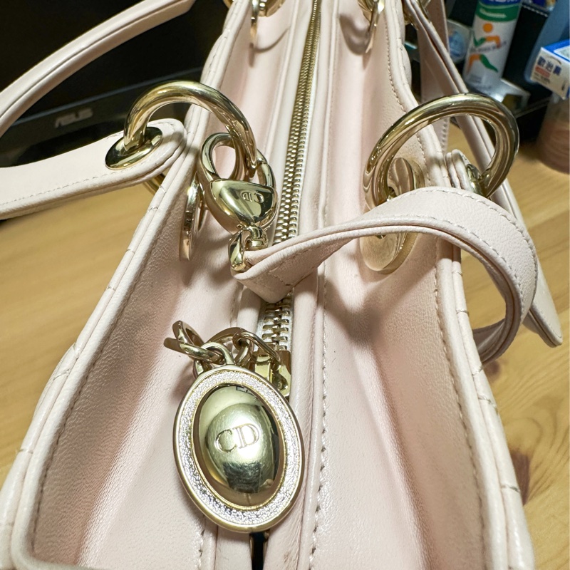 大號Lady Dior 淡粉色金扣XLarge Shopper-7格（32x25x12）-13