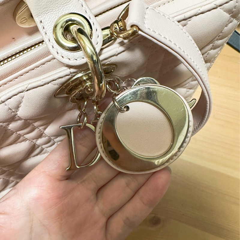 大號Lady Dior 淡粉色金扣XLarge Shopper-7格（32x25x12）-14