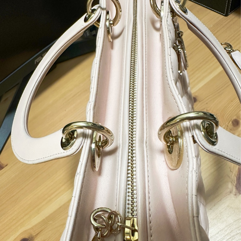 大號Lady Dior 淡粉色金扣XLarge Shopper-7格（32x25x12）-16