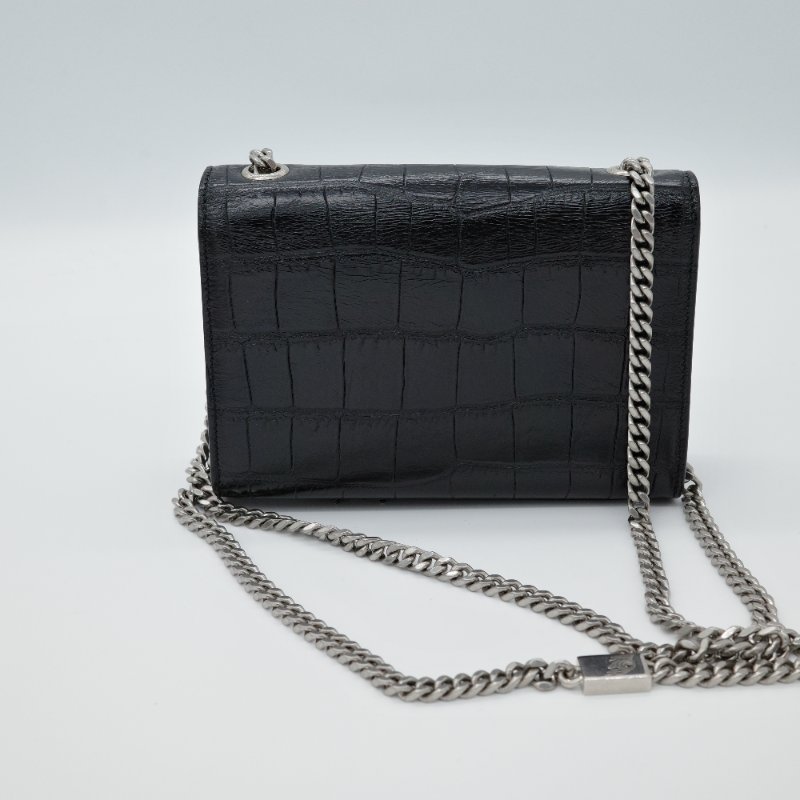 Saint Laurent 聖羅蘭 Kate 小號 鱷魚壓紋 牛皮 流蘇包 鏈條包 斜挎包-4