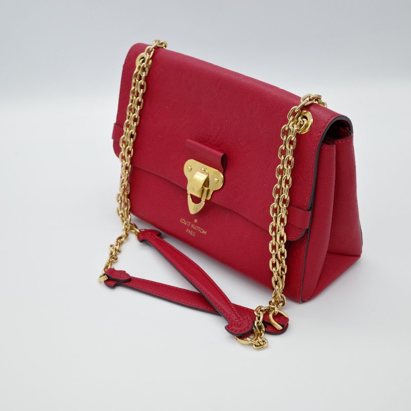 Louis Vuitton 路易威登 Vavin BB 紅色 牛皮 字母壓紋 皮革肩背包-3