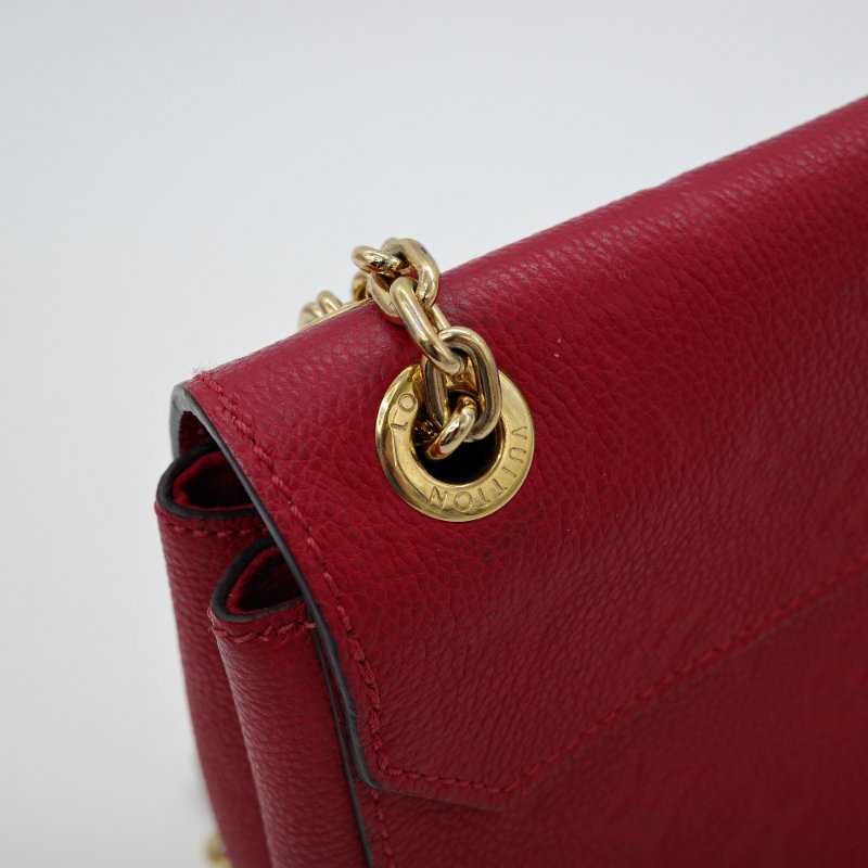 Louis Vuitton 路易威登 Vavin BB 紅色 牛皮 字母壓紋 皮革肩背包-5