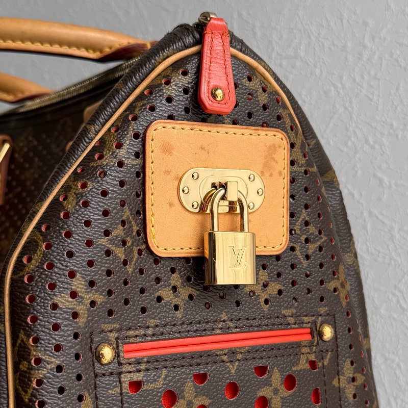 LV老花雷射洞洞speedy30特殊款鏤空-14