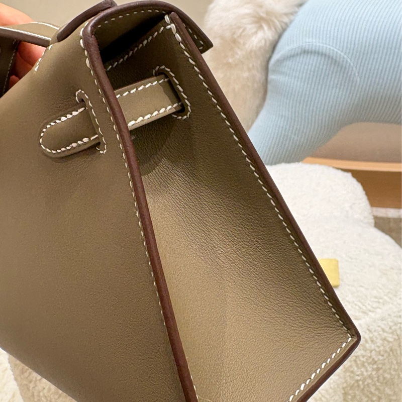 Hermes Mini  Kelly Pochette 大象灰 銀扣  全新現貨-4
