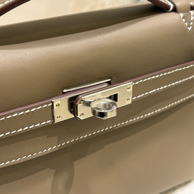 Hermes Mini  Kelly Pochette 大象灰 銀扣  全新現貨-5