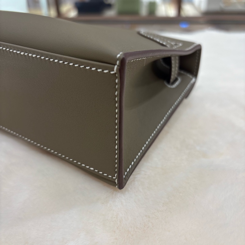 Hermes Mini  Kelly Pochette 大象灰 銀扣  全新現貨-9