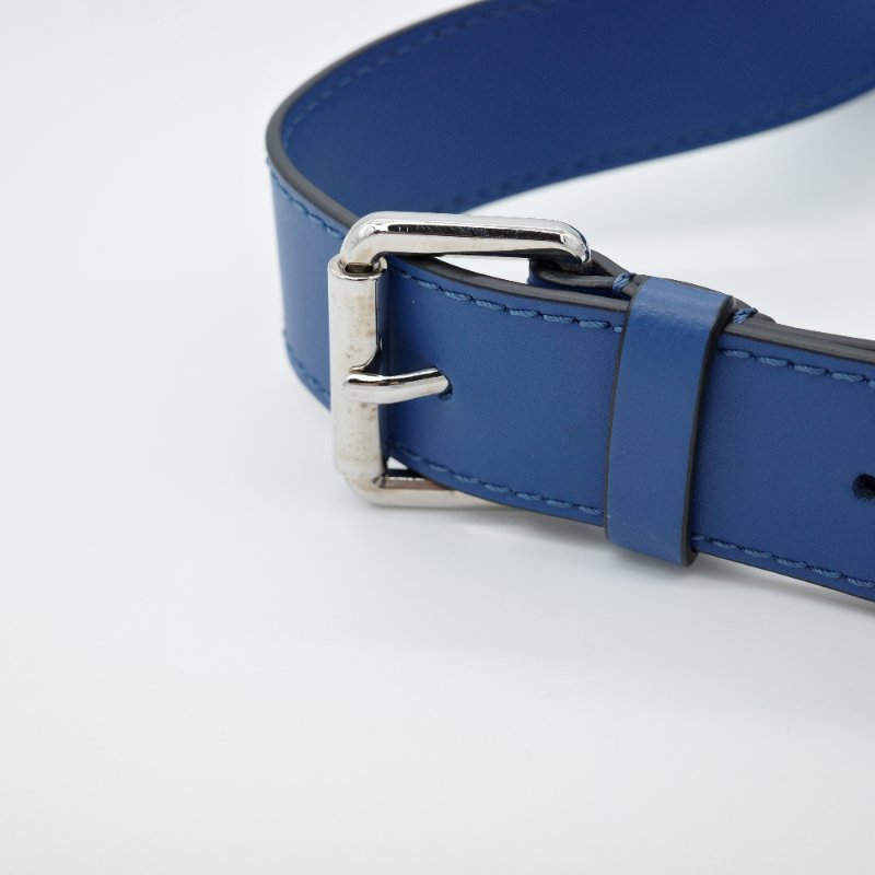 Valentino范倫鐵諾 藍色 Logo印花皮革 腰包-9