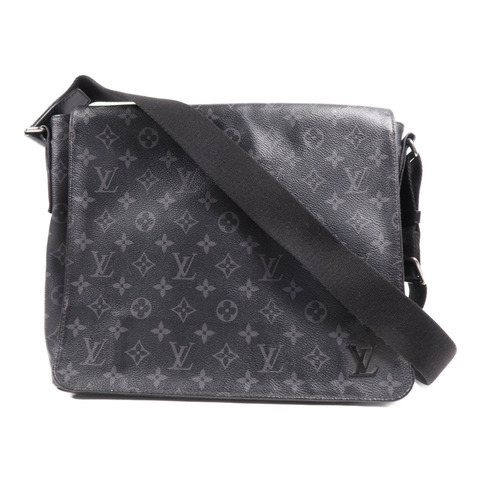 LOUIS VUITTON Monogram Eclipse District PM銀扣肩背袋