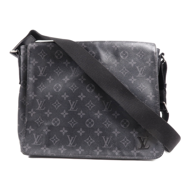 LOUIS VUITTON Monogram Eclipse District PM銀扣肩背袋-0