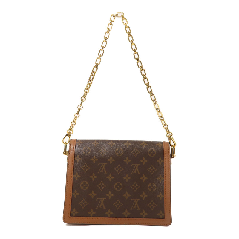 LOUIS VUITTON Monogram Reverse Dauphine MM金扣肩背袋-1