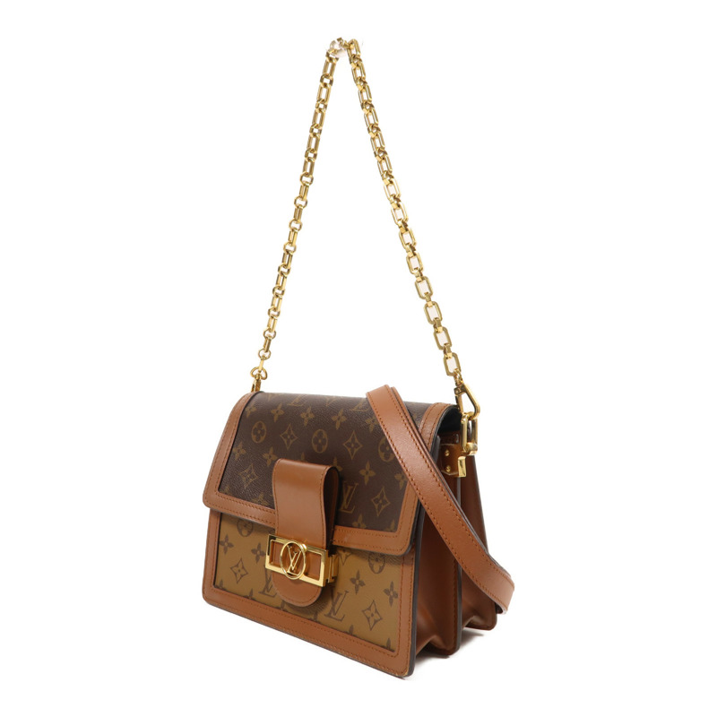 LOUIS VUITTON Monogram Reverse Dauphine MM金扣肩背袋-2