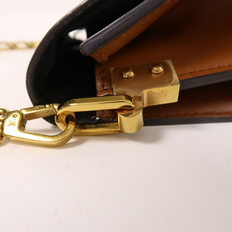 LOUIS VUITTON Monogram Reverse Dauphine MM金扣肩背袋-15