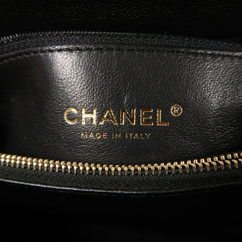 CHANEL 牛皮皮革/蜥蝪皮革Coco Handle Medium金扣手挽肩背兩用袋-6