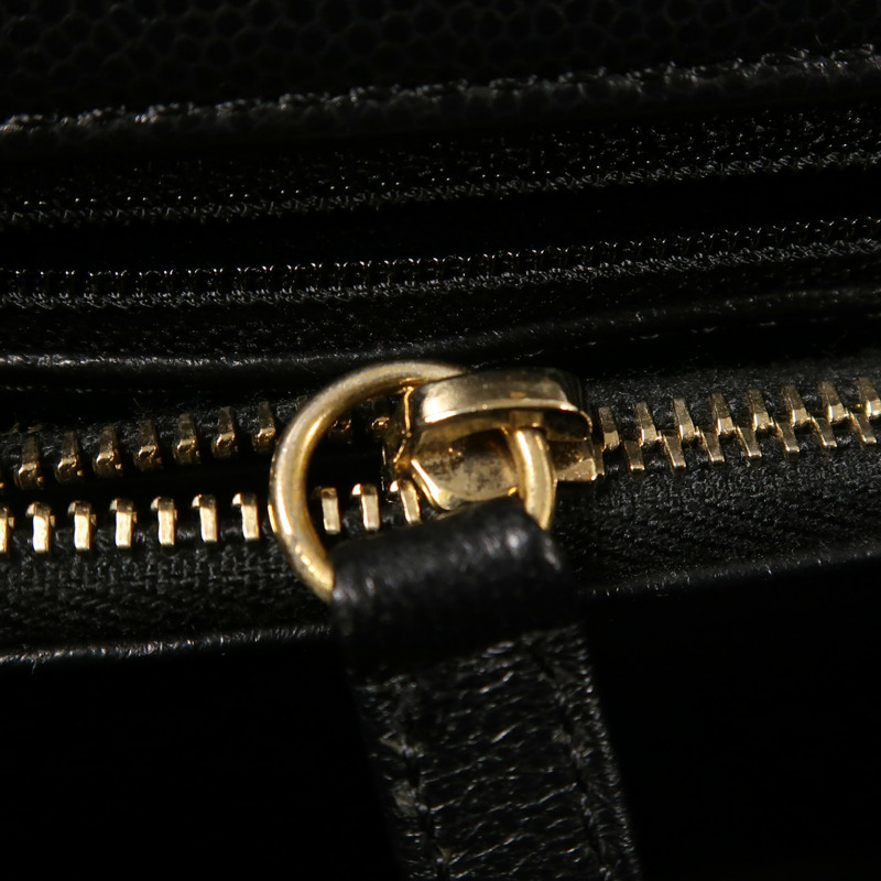 CHANEL 牛皮皮革/蜥蝪皮革Coco Handle Medium金扣手挽肩背兩用袋-17