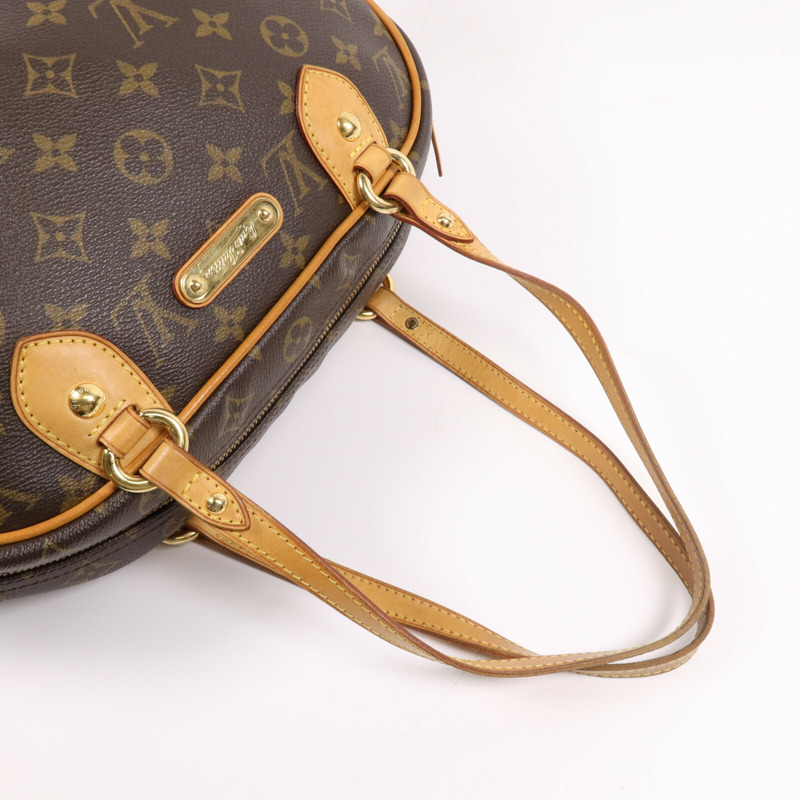 LOUIS VUITTON Monogram Montorgueil PM金扣肩背袋棕色-9