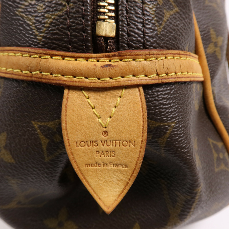 LOUIS VUITTON Monogram Montorgueil PM金扣肩背袋棕色-10