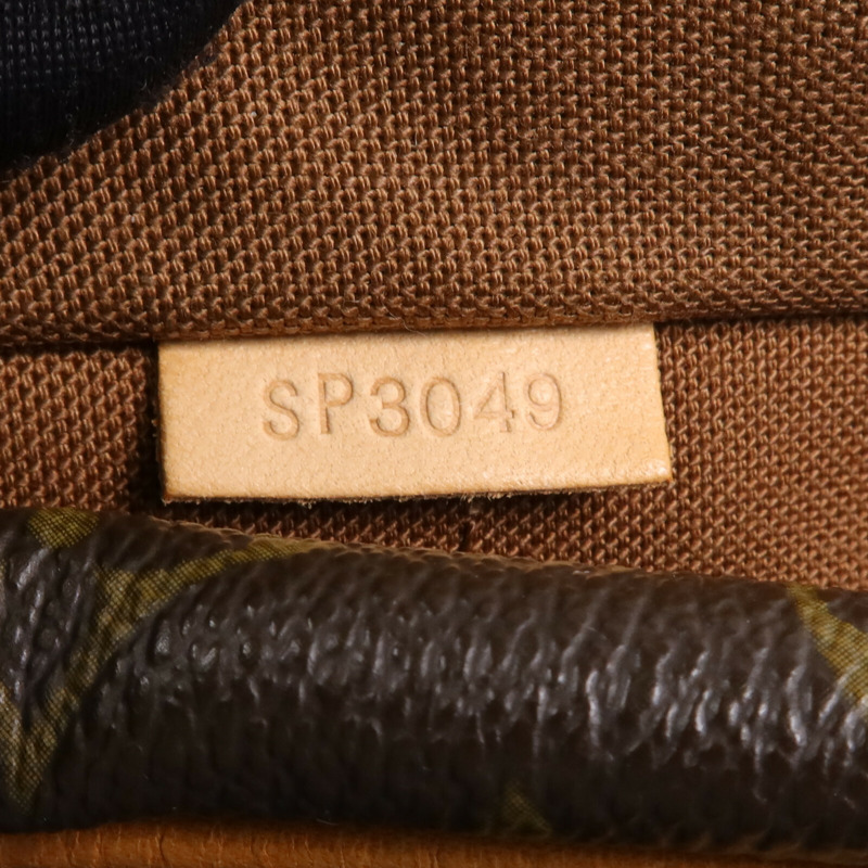 LOUIS VUITTON Monogram Montorgueil PM金扣肩背袋棕色-13