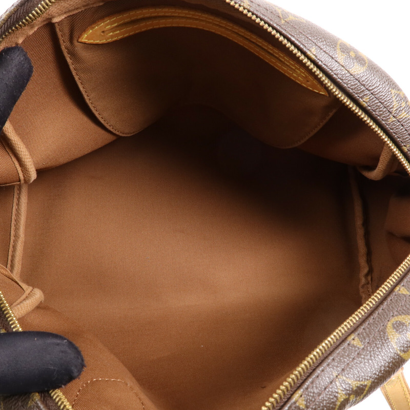 LOUIS VUITTON Monogram Montorgueil PM金扣肩背袋棕色-14