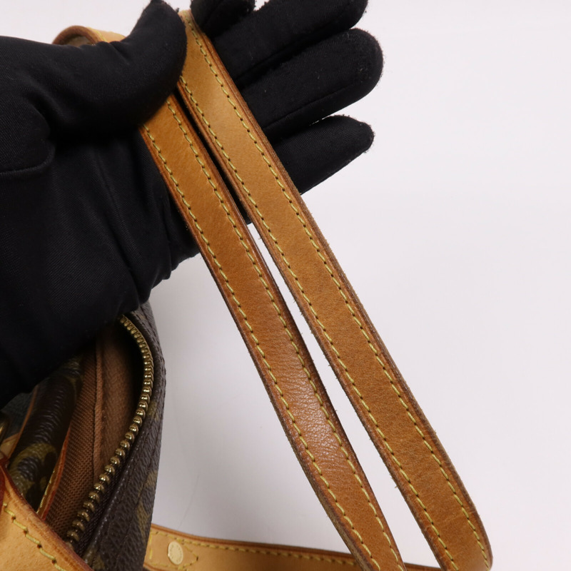 LOUIS VUITTON Monogram Montorgueil PM金扣肩背袋棕色-15