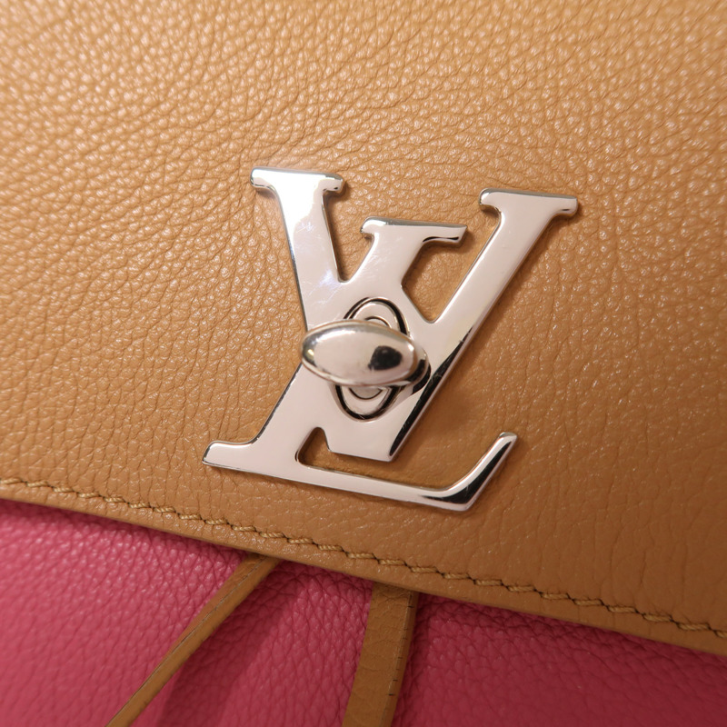 LOUIS VUITTON 皮革Lockme Backpack銀扣背包-10