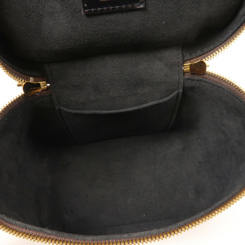 LOUIS VUITTON Monogram Reverse Vanity PM金扣手挽肩背兩用袋棕色-4