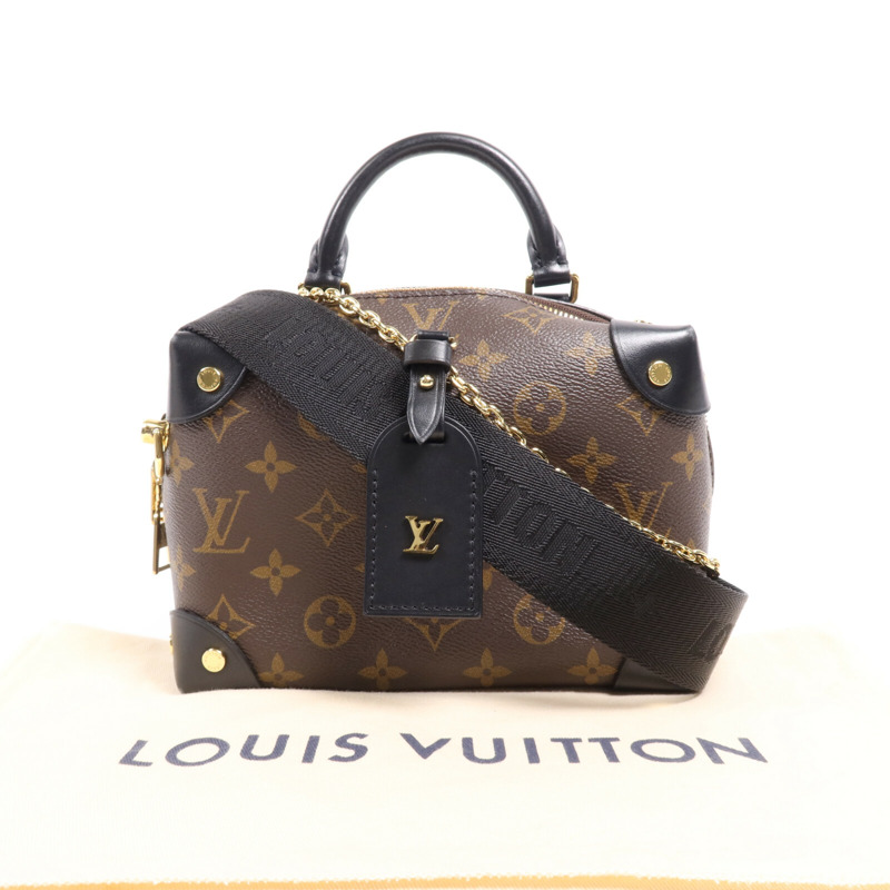 LOUIS VUITTON Monogram Petite Malle Souple金扣手挽肩背兩用袋-9
