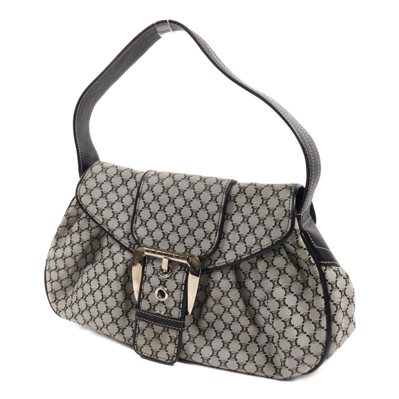 CELINE 帆布Shoulder Bag銀扣肩背袋-2