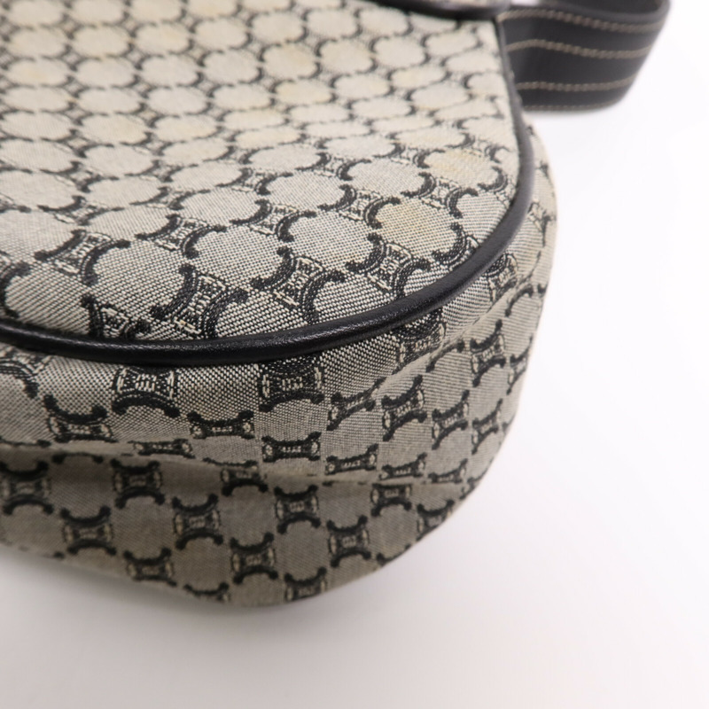 CELINE 帆布Shoulder Bag銀扣肩背袋-10