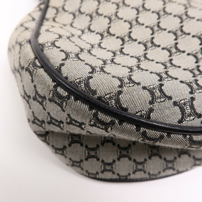 CELINE 帆布Shoulder Bag銀扣肩背袋-11
