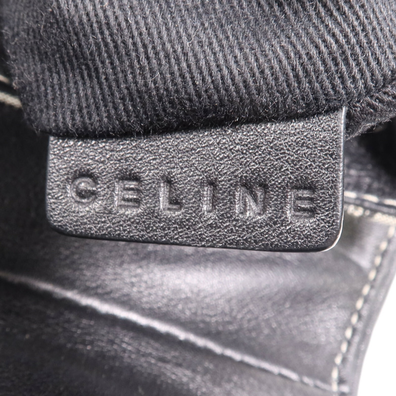 CELINE 帆布Shoulder Bag銀扣肩背袋-14