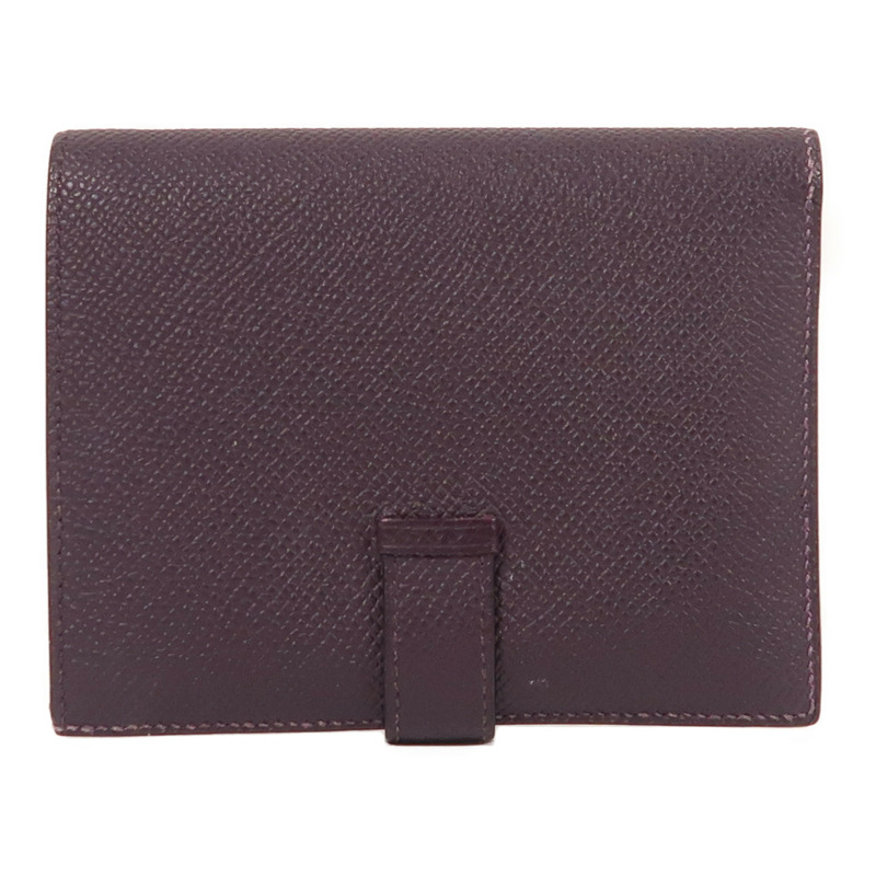 HERMES Epsom皮革Bearn Compact Wallet銀扣錢包-1