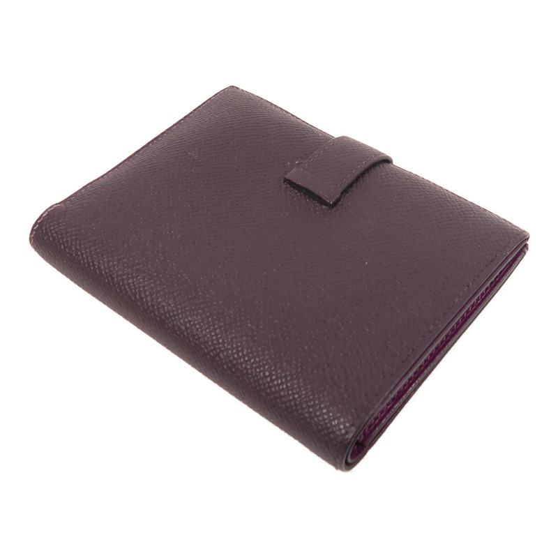 HERMES Epsom皮革Bearn Compact Wallet銀扣錢包-3