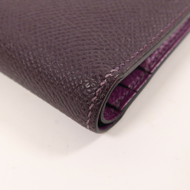 HERMES Epsom皮革Bearn Compact Wallet銀扣錢包-12