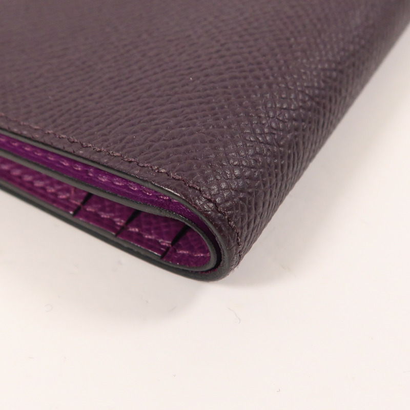 HERMES Epsom皮革Bearn Compact Wallet銀扣錢包-13