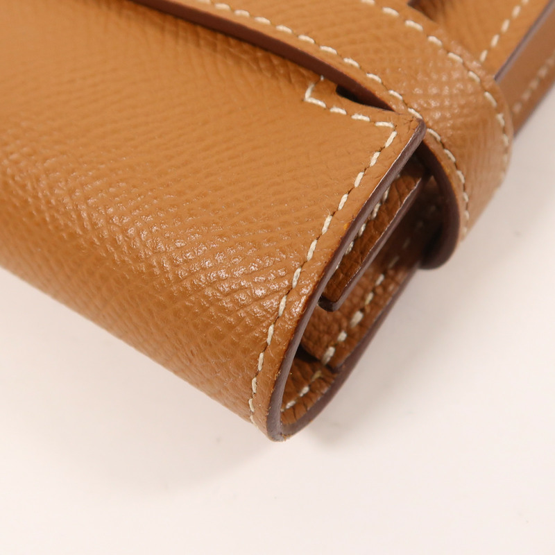 HERMES Epsom皮革Kelly Long Wallet銀扣長錢包-11