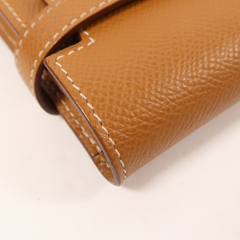 HERMES Epsom皮革Kelly Long Wallet銀扣長錢包-12