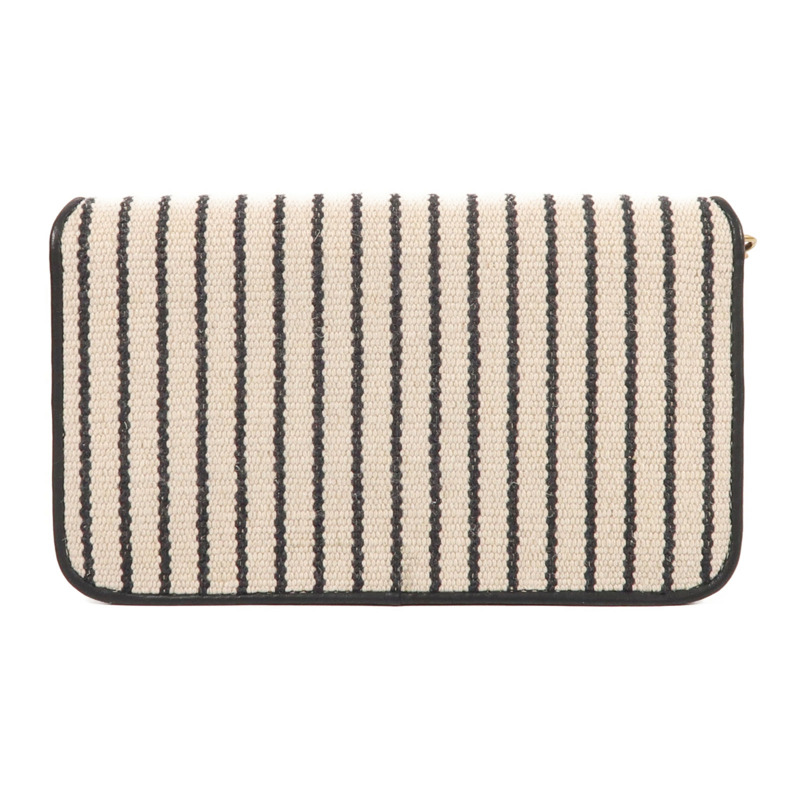 YVES SAINT LAURENT 帆布Chain Shoulder金扣肩背袋-1