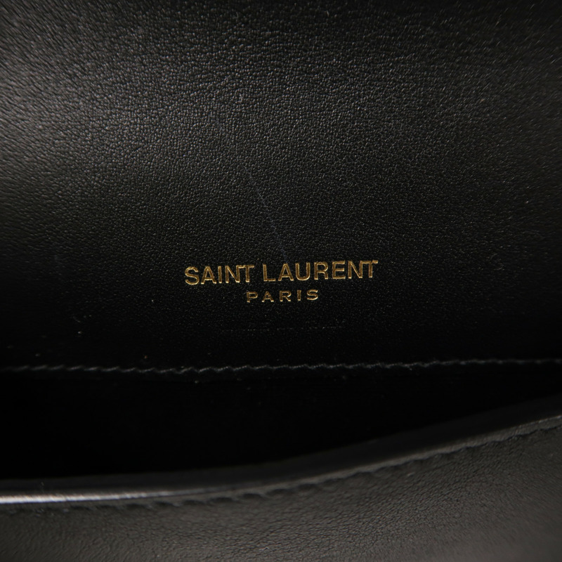 YVES SAINT LAURENT 帆布Chain Shoulder金扣肩背袋-5