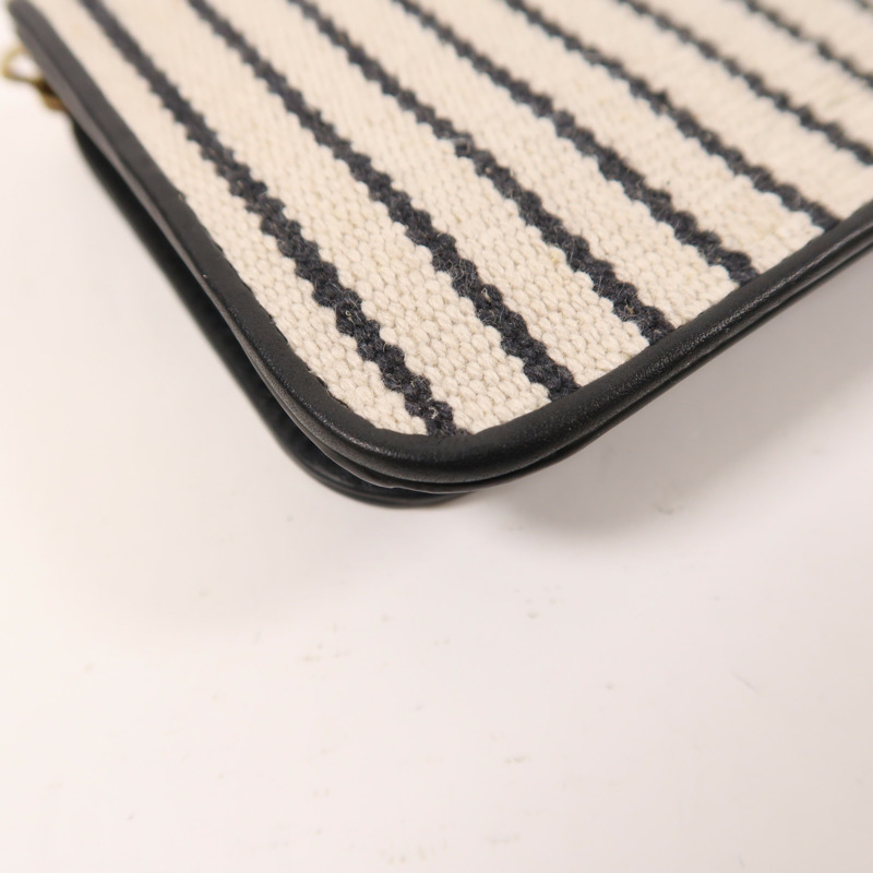 YVES SAINT LAURENT 帆布Chain Shoulder金扣肩背袋-13